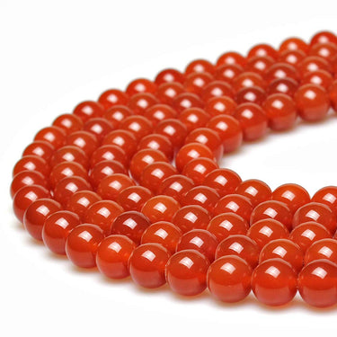 MJDCB 7A Natural Darker Red Agate Gemstone Loose Beads Round 8mm Crystal Energy Stone Healing Power for Jewelry Making